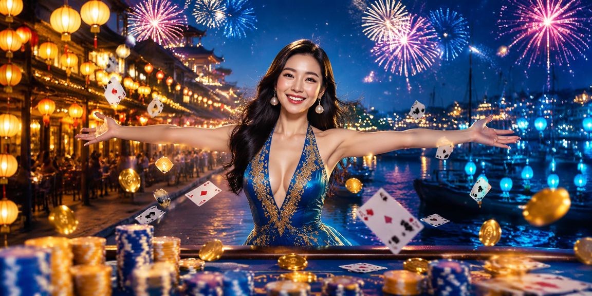 Người chơi truy cập game quay hũ jackpot tại Hội An trong không khí đèn lồng rực rỡ