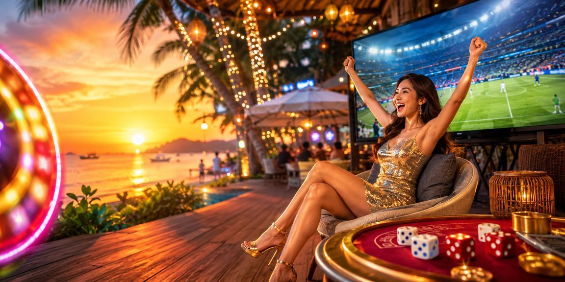 Người chơi tại xí ngầu bãi biển Phú Quốc thư giãn và tận hưởng trò chơi một cách vui vẻ có kiểm soát